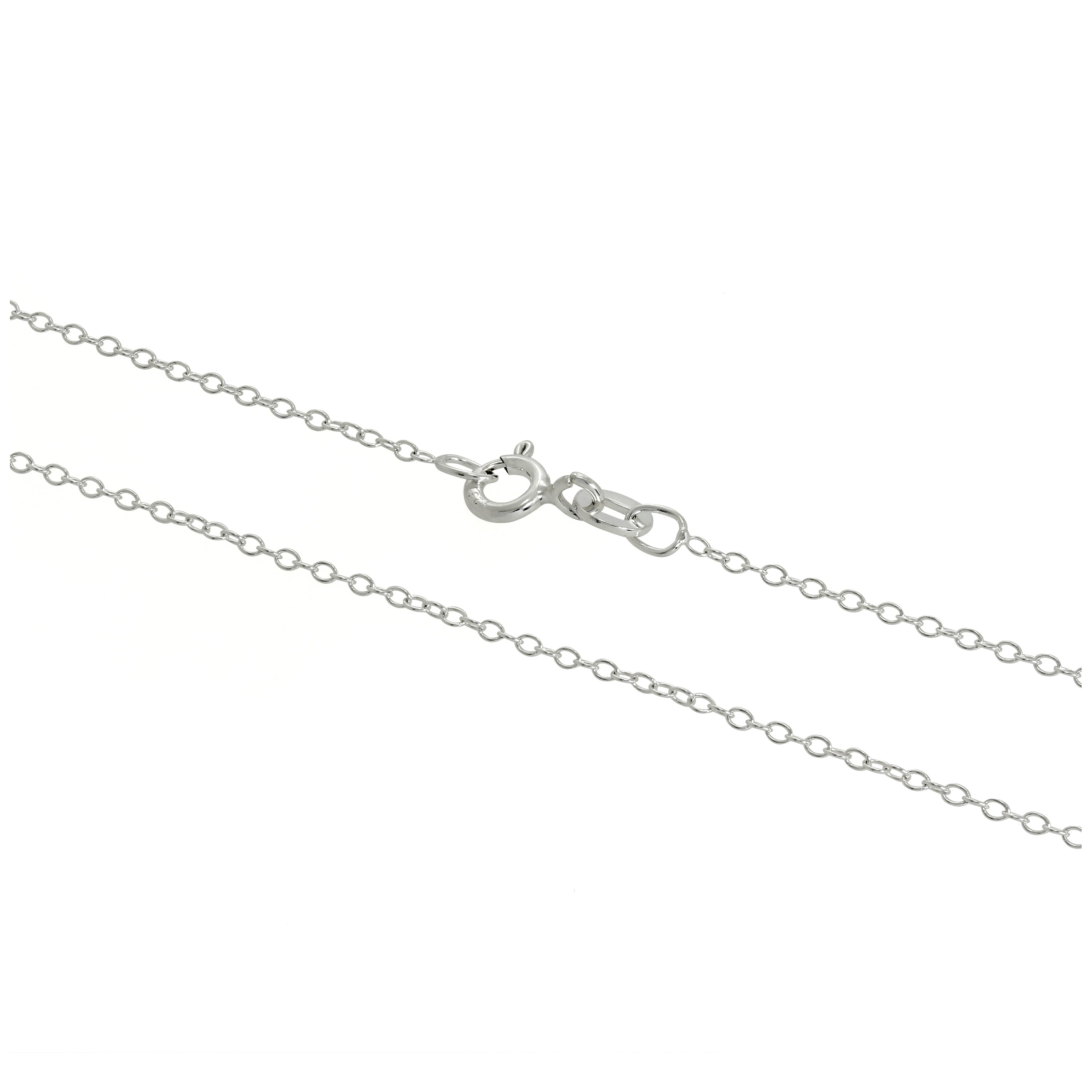 Sterling Silver 1mm Round Cable Chain 16 - 32 Inches