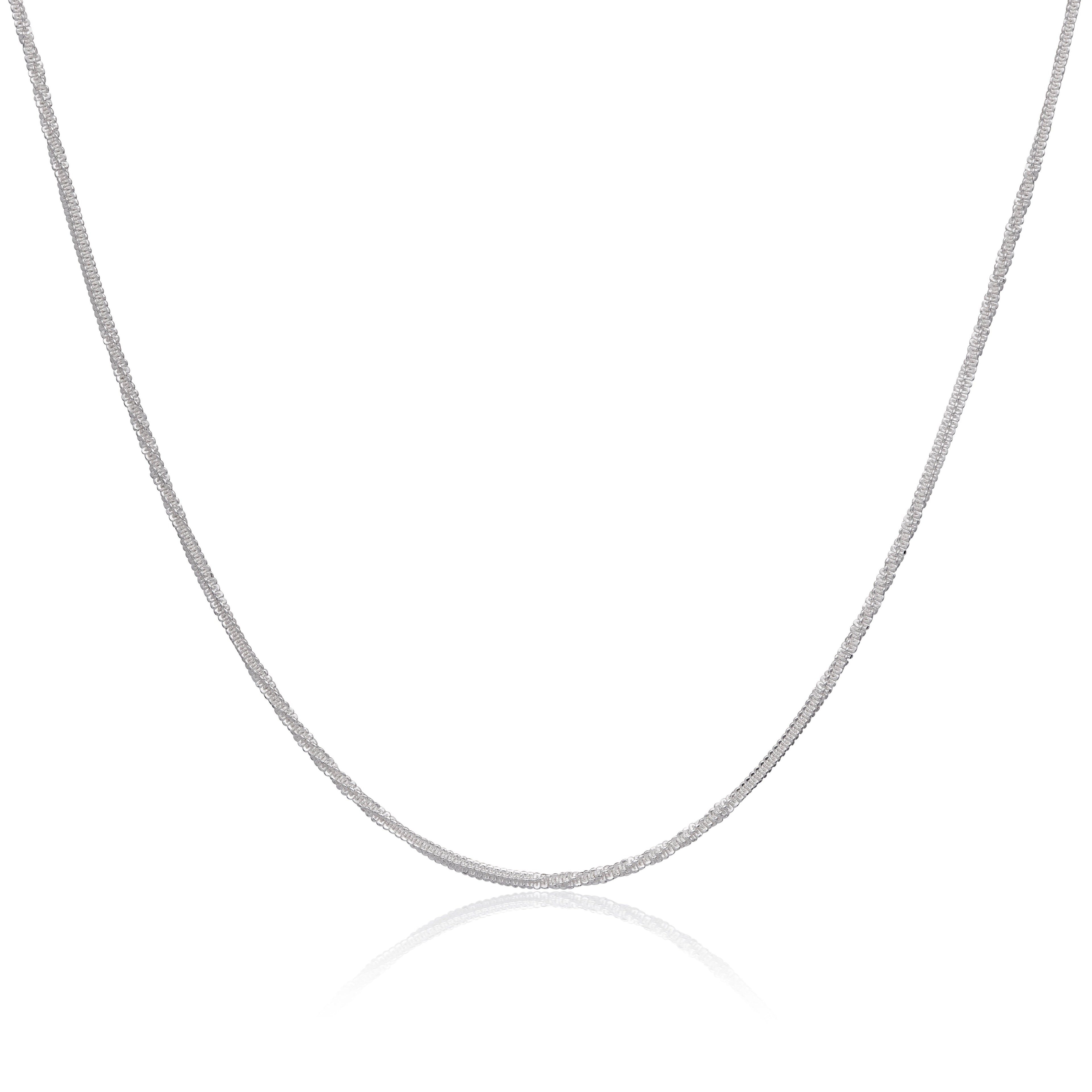 Sterling Silver Twisted Heavy 2mm Cable Chain 24 - 24 Inches