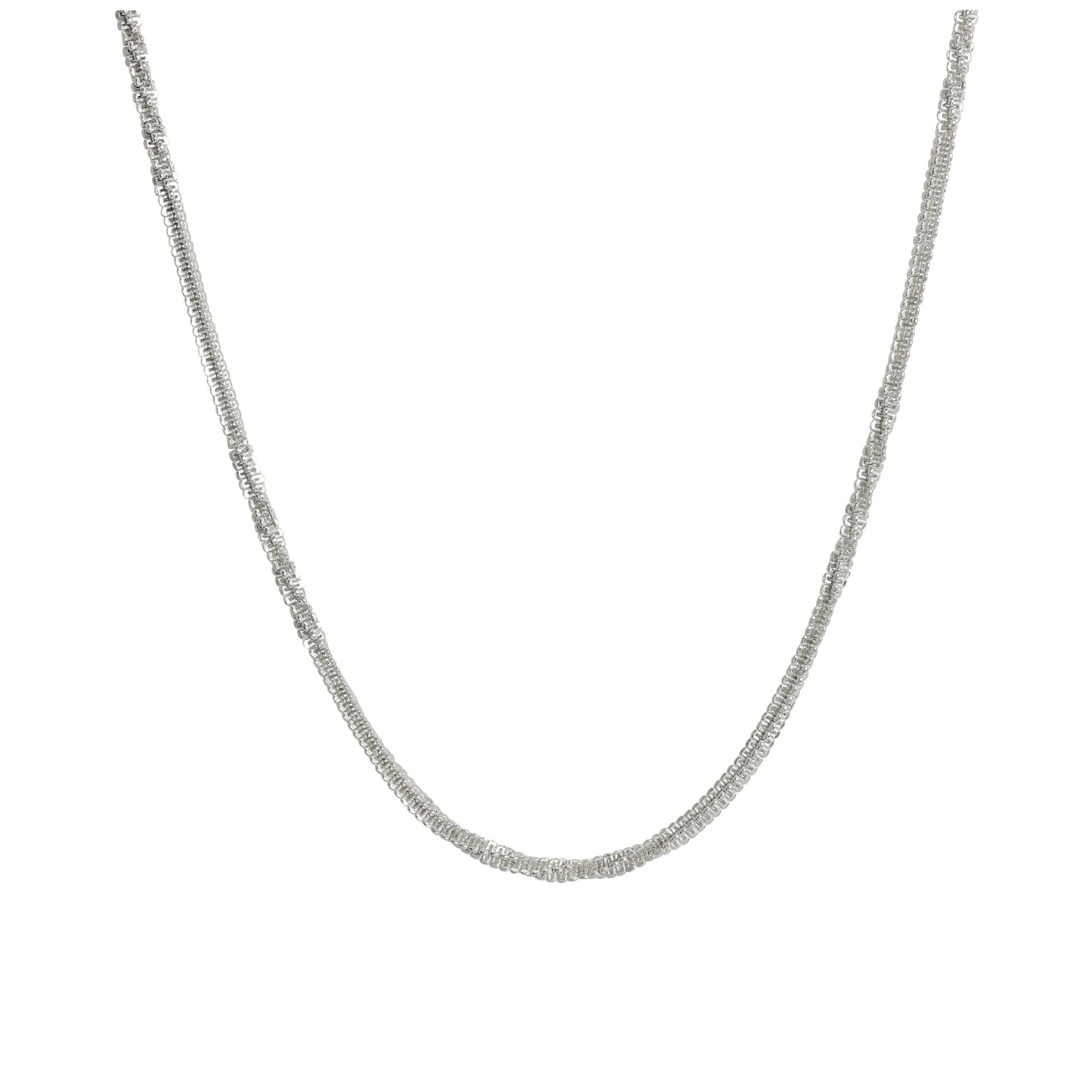 Sterling Silver Twisted Heavy 2mm Cable Chain 24 - 24 Inches