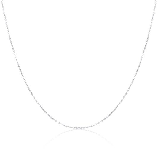 Sterling Silver 1mm Flat Cable Chain 14 - 28 Inches