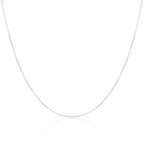 Sterling Silver 1mm Flat Cable Chain 14 - 28 Inches