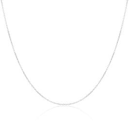Sterling Silver 1mm Flat Cable Chain 14 - 28 Inches