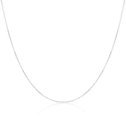 Sterling Silver 1mm Flat Cable Chain 14 - 28 Inches