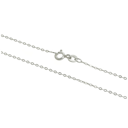 Sterling Silver 1mm Flat Cable Chain 14 - 28 Inches
