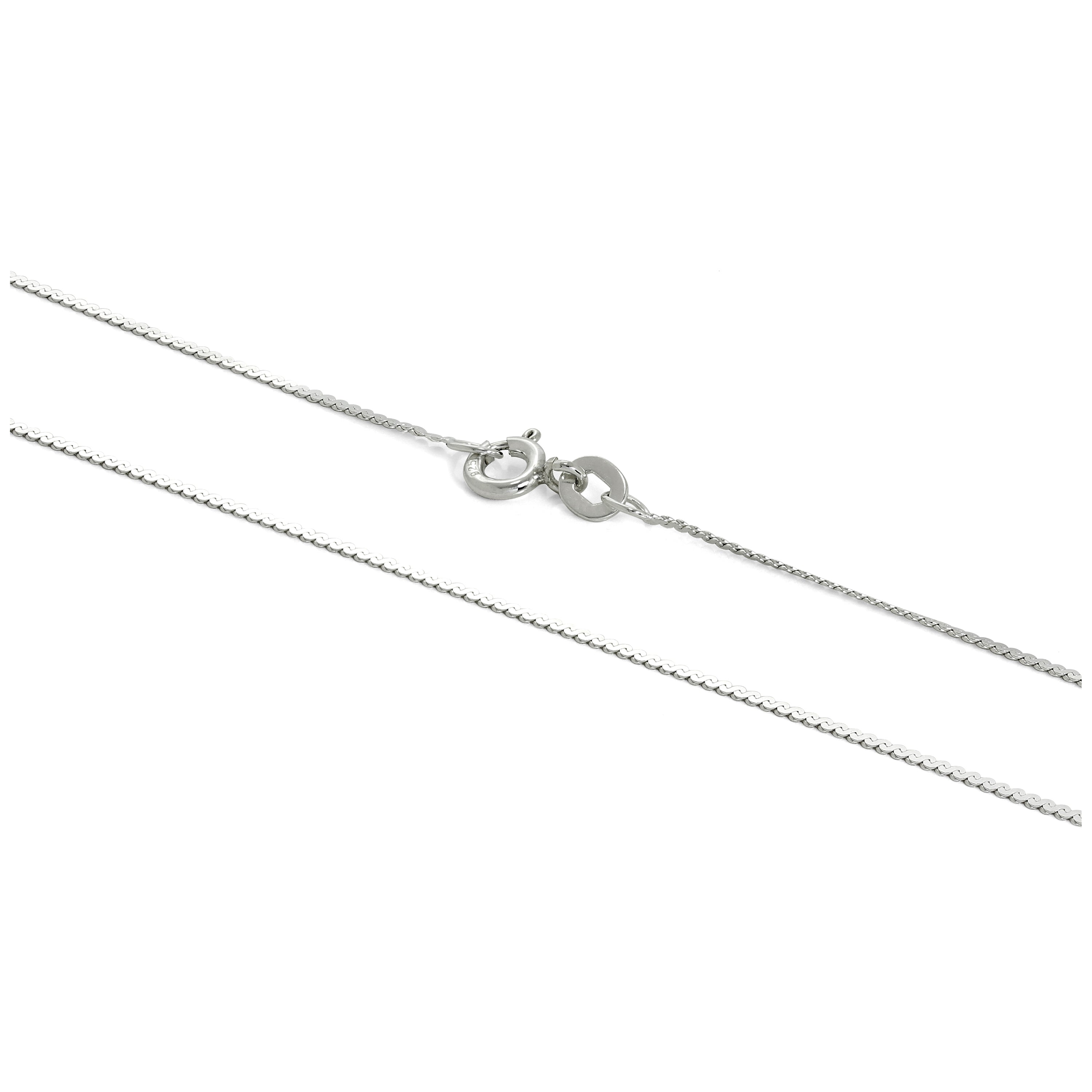 Sterling Silver Serpentine Chain 16 - 28 Inches