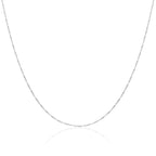 Sterling Silver Disco Twisted Diamond Cut Chain 16 - 24 Inches