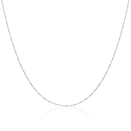 Sterling Silver Disco Twisted Diamond Cut Chain 16 - 24 Inches