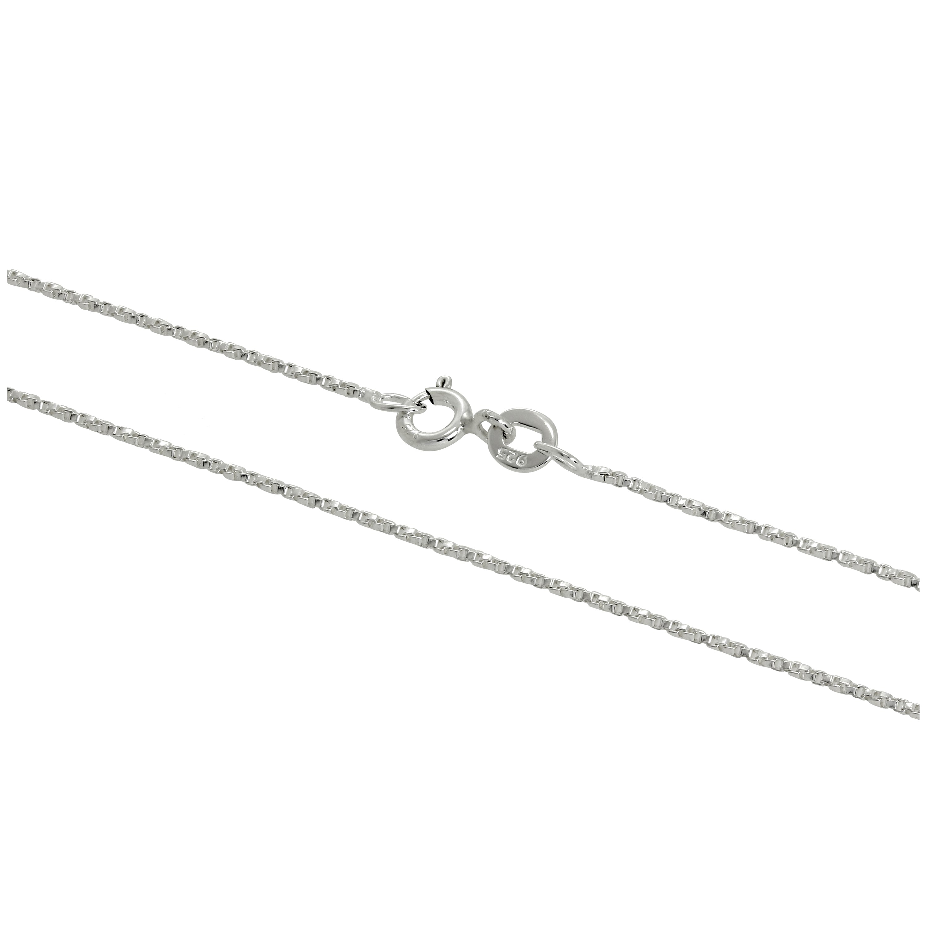 Sterling Silver Twisted Box Chain 16 - 24 Inches
