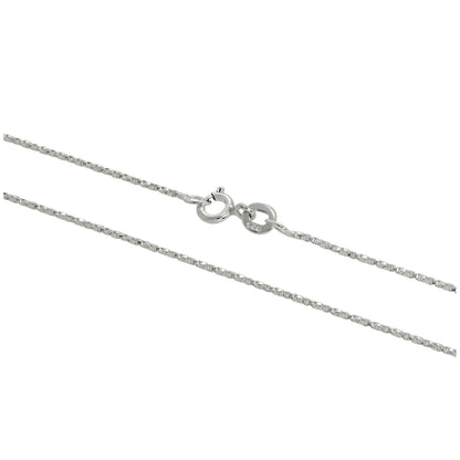 Sterling Silver Twisted Box Chain 16 - 24 Inches
