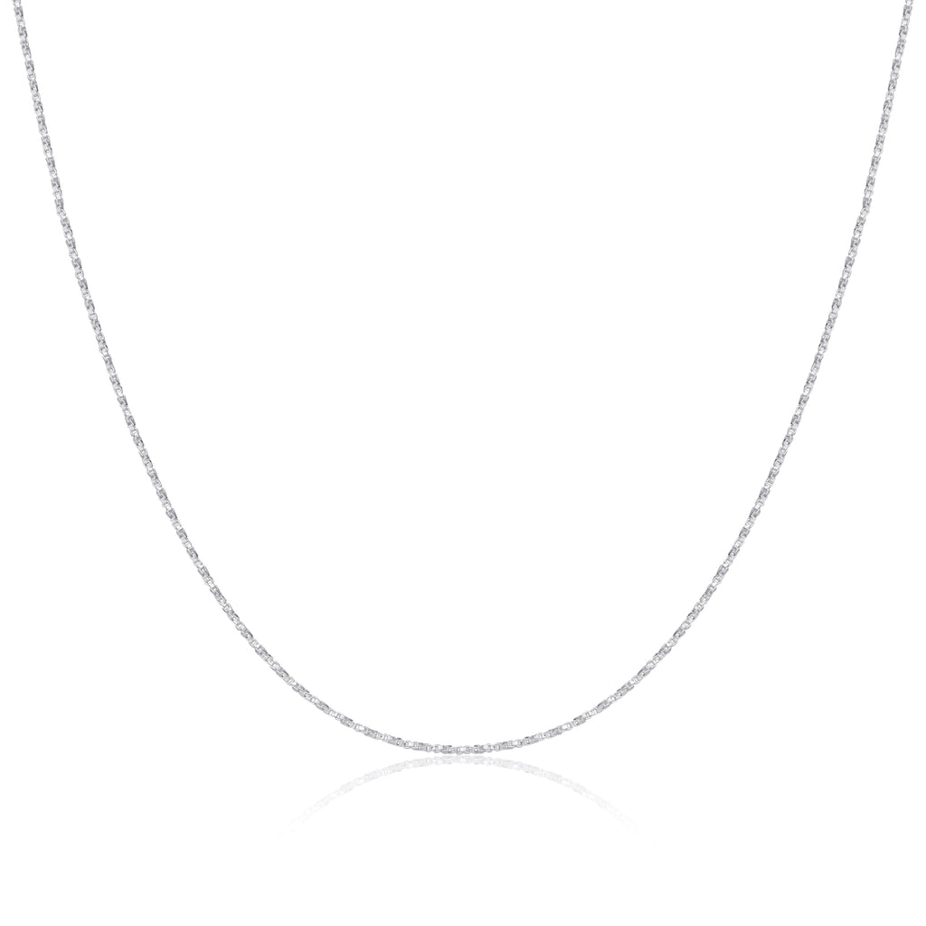 Sterling Silver Twisted Box Chain 16 - 24 Inches