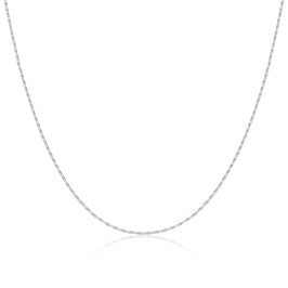 Sterling Silver Twisted Box Chain 16 - 24 Inches
