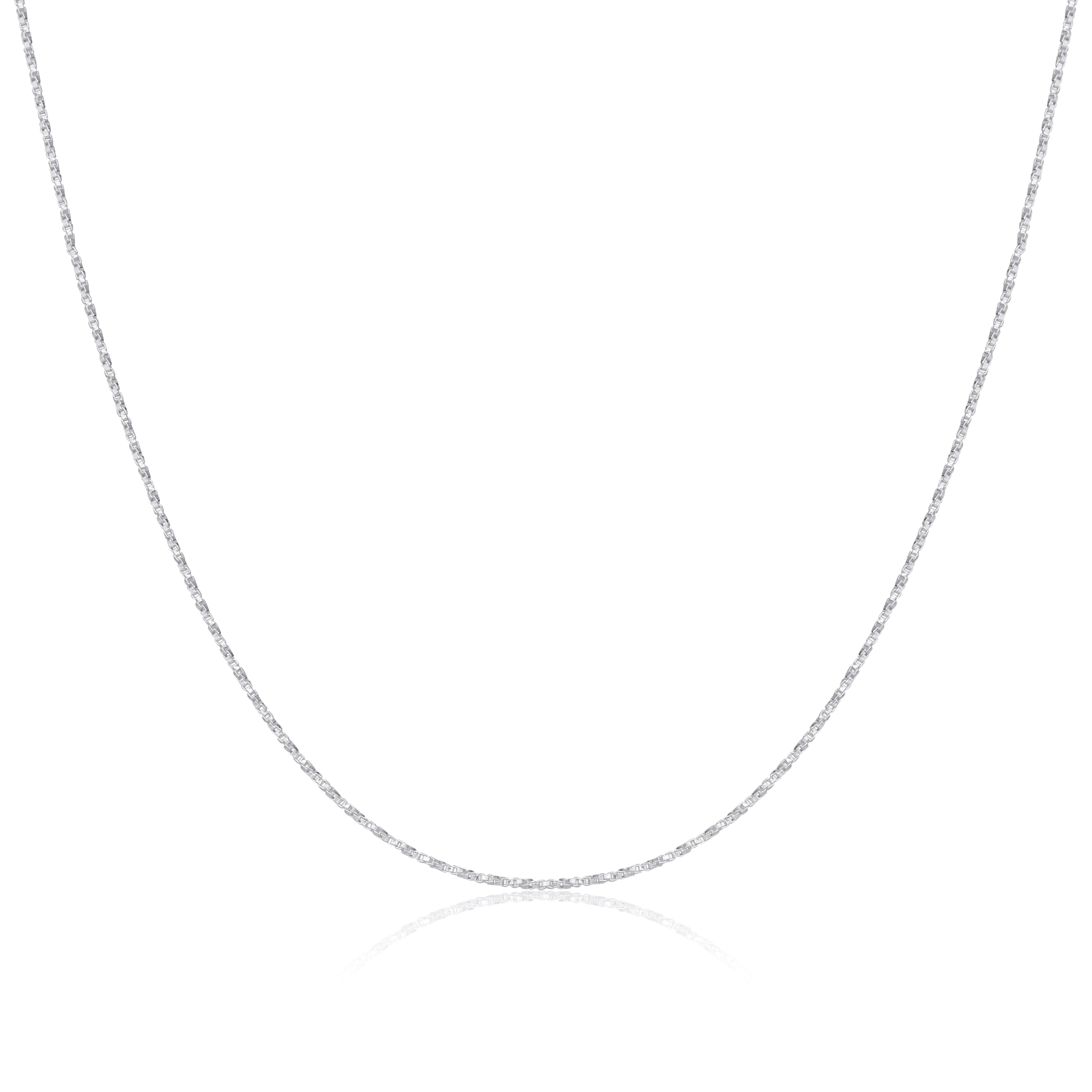 Sterling Silver Twisted Box Chain 16 - 24 Inches