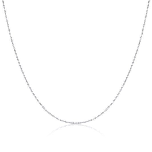 Sterling Silver Twisted Box Chain 16 - 24 Inches