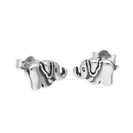 Sterling Silver Little Elephant Stud Earrings