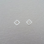 Sterling Silver Open Diamond Shape Stud Earrings