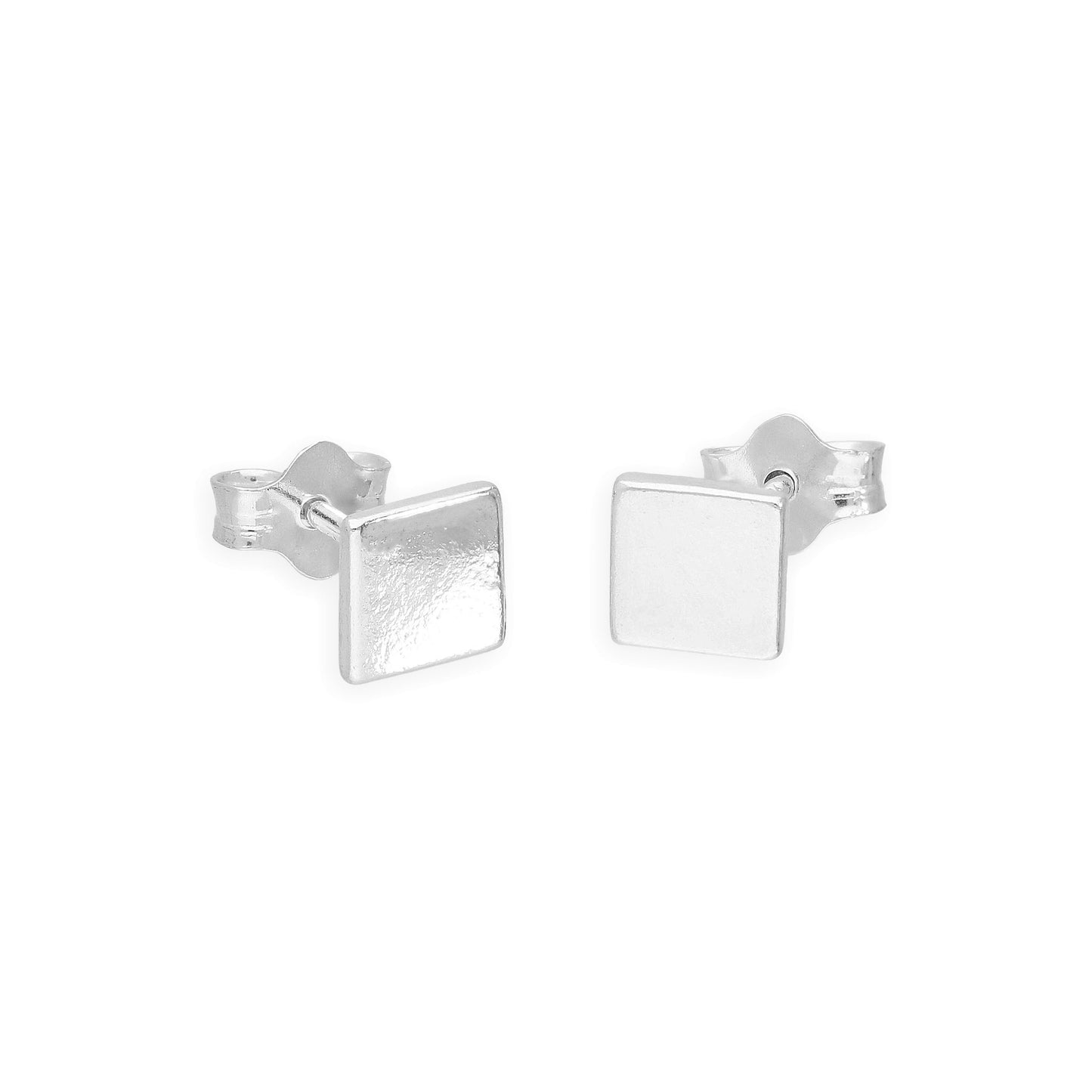 Sterling Silver 5mm Square Stud Earrings