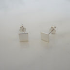 Sterling Silver 5mm Square Stud Earrings