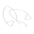 Sterling Silver Open Heart Loop Pull Through Earrings