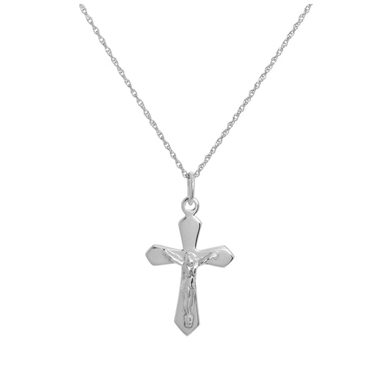 Sterling Silver Crucifix Pendant Necklace 14 - 22 Inches