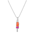 Sterling Silver & Coloured Enamel Ice Lolly Pendant Necklace 14 - 22 Inches