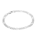 Sterling Silver Diamond Cut Open 5mm Curb Bracelet 7 - 8 Inches