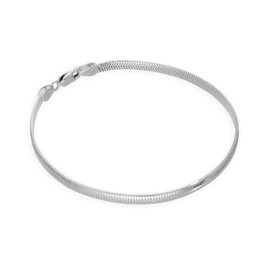 Sterling Silver 8 Inch Flat Compact Bracelet