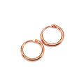 Rose Gold Plated Sterling Silver Lightweight Sleeper Hoops 8mm - 35mm