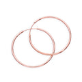Rose Gold Plated Sterling Silver Lightweight Sleeper Hoops 8mm - 35mm