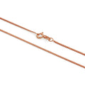 Rose Gold Plated Sterling Silver 1mm Curb Chain 16 - 24 Inches