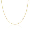 Gold Plated Sterling Silver 1mm Curb Chain 16 - 24 Inches