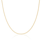 Gold Plated Sterling Silver 1mm Curb Chain 16 - 24 Inches