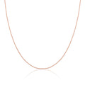 Rose Gold Plated Sterling Silver 1mm Belcher Chain 18 - 24 Inches