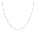 Rose Gold Plated Sterling Silver 1mm Belcher Chain 18 - 24 Inches