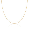 Gold Plated Sterling Silver 1mm Cable Chain 16 - 24 Inches
