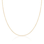 Gold Plated Sterling Silver 1mm Cable Chain 16 - 24 Inches