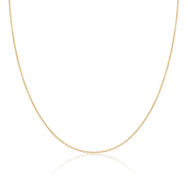 Gold Plated Sterling Silver 1mm Cable Chain 16 - 24 Inches