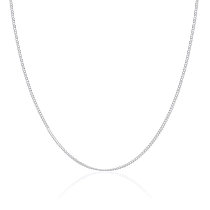 Sterling Silver 2mm Curb Chain 16 - 24 Inches