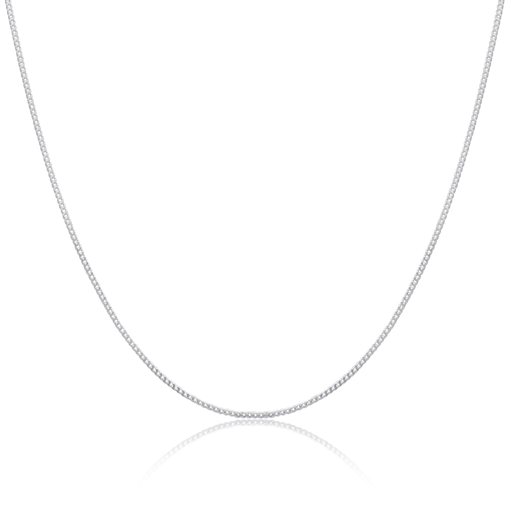 Sterling Silver 1mm Curb Chain 16 - 24 Inches