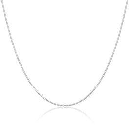 Sterling Silver 1mm Curb Chain 16 - 24 Inches