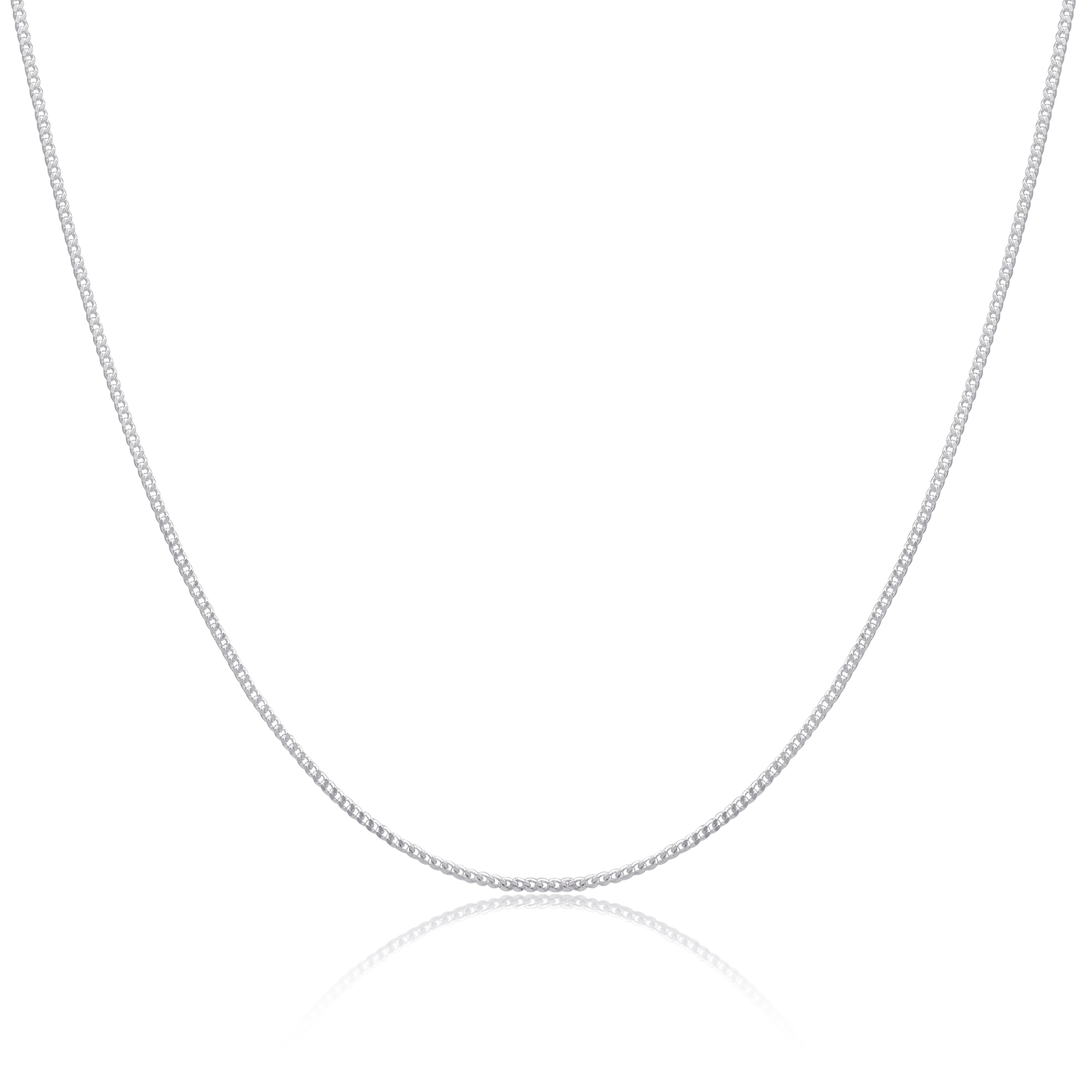 Sterling Silver 1mm Curb Chain 16 - 24 Inches