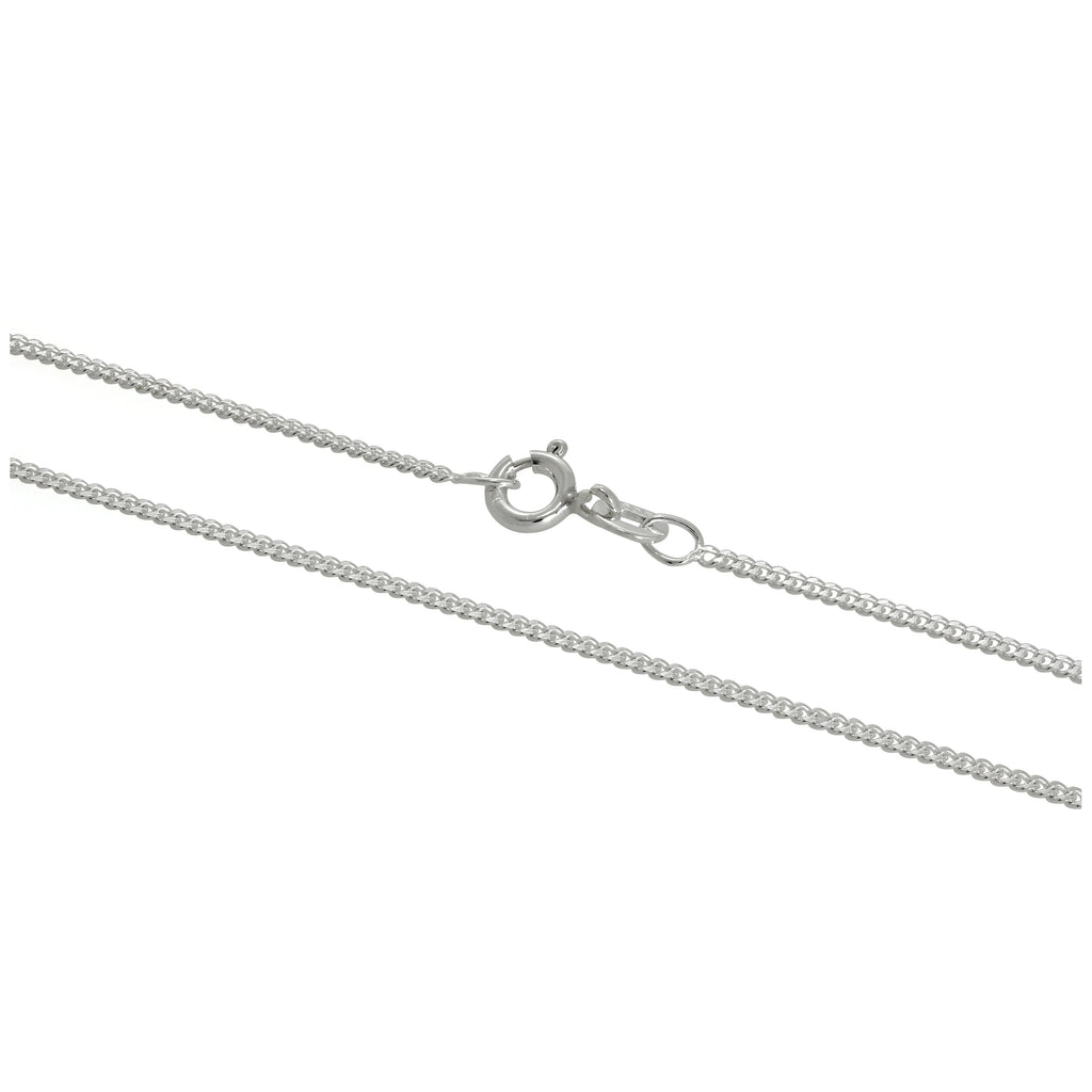 Sterling Silver 1mm Curb Chain 16 - 24 Inches