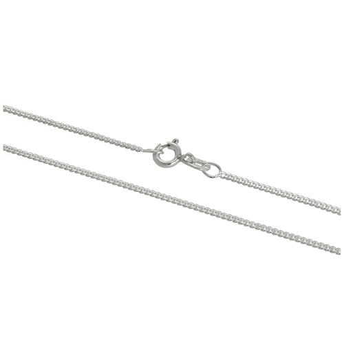 Sterling Silver 1mm Curb Chain 16 - 24 Inches