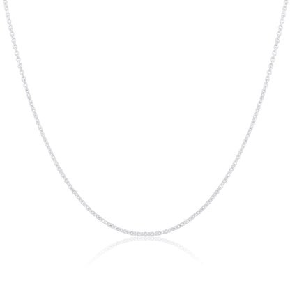 Sterling Silver 2mm Cable Chain 16 - 24 Inches