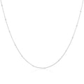Sterling Silver 1mm Beaded Snake Chain 16 - 24 Inches