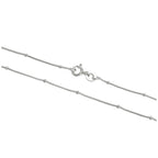 Sterling Silver 1mm Beaded Snake Chain 16 - 24 Inches