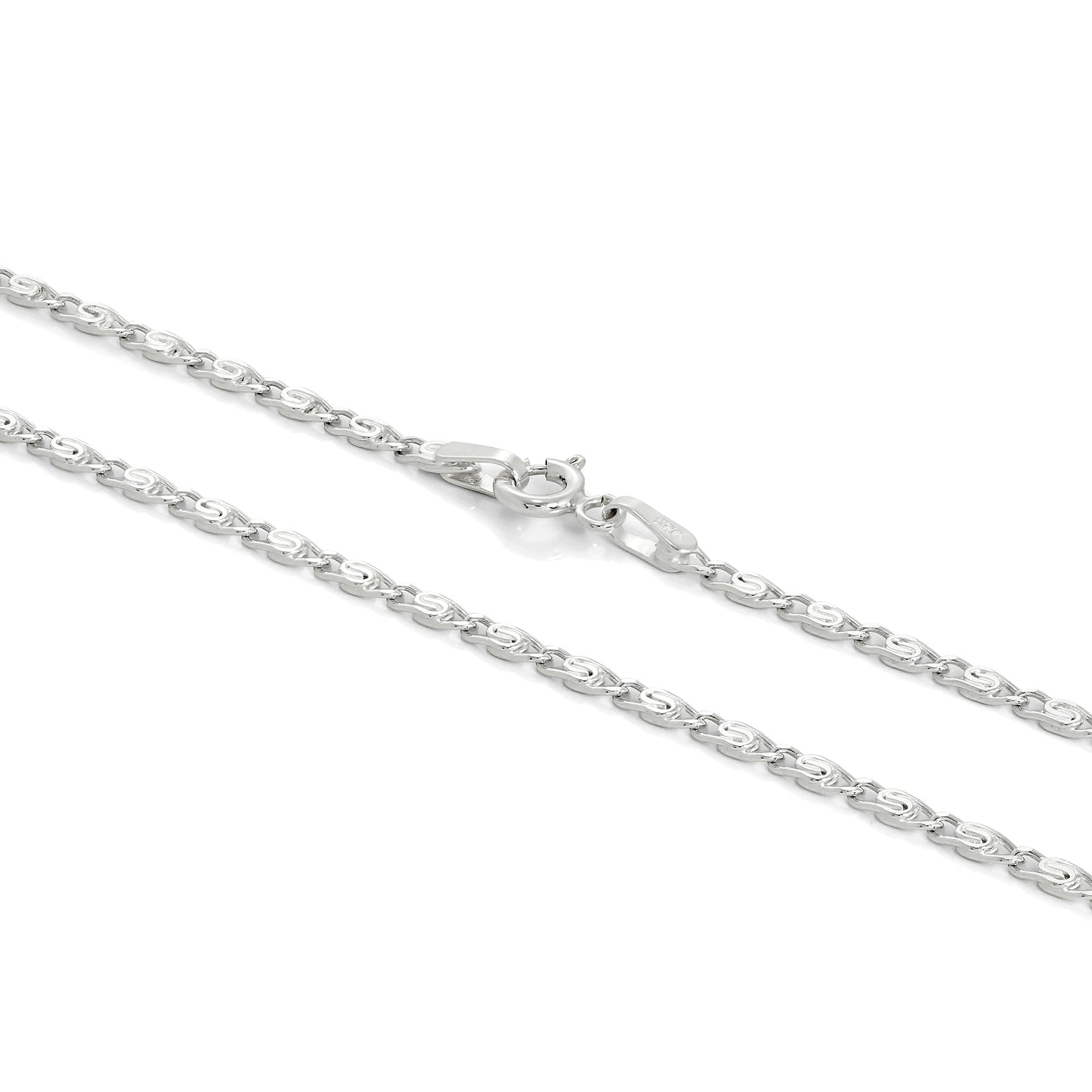 Sterling Silver 2mm S Curb Chain 16 - 24 Inches