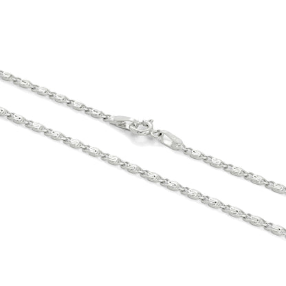 Sterling Silver 2mm S Curb Chain 16 - 24 Inches
