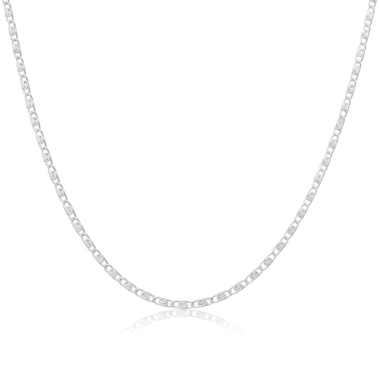 Sterling Silver 2mm S Curb Chain 16 - 24 Inches