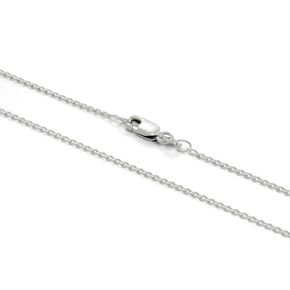 Sterling Silver 1mm Long Curb Chain 16 - 24 Inches