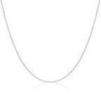 Sterling Silver 1mm Long Curb Chain 16 - 24 Inches
